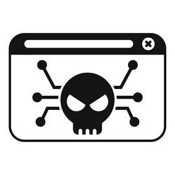 online virus icon simple error malware vector image