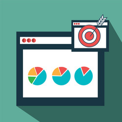 page web internet target vector image