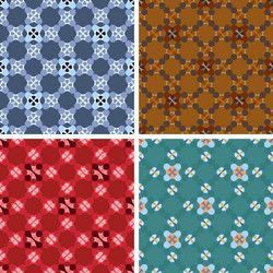 seamless abstract art pattern set vector image