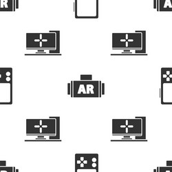 set portable video game console ar augmented vector image