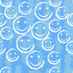 smile face seamless pattern background vector image