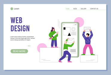 web design for mobile app flat vector image