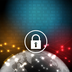 cyber security and information or network vector image