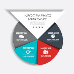 Triangle infographic template for diagram graph Vector Image
