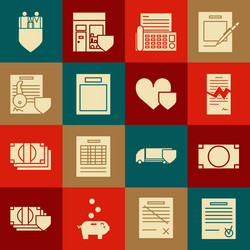 set confirmed document and check mark stacks vector image