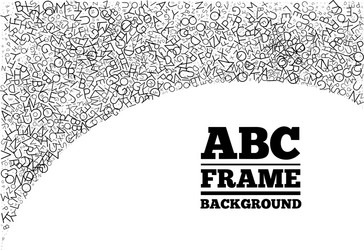 frame created from the letters of different sizes vector image