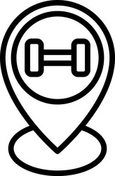 gym location icon map and navigation vector image