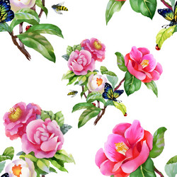 seamless pattern with beautiful flowers Vector Image