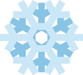 simple snowflake icon isolated on white background vector image