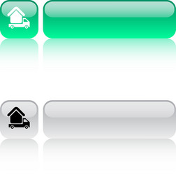 Camping Square Button vector image