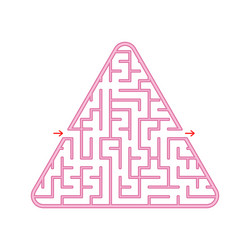 color triangular labyrinth an interesting vector image