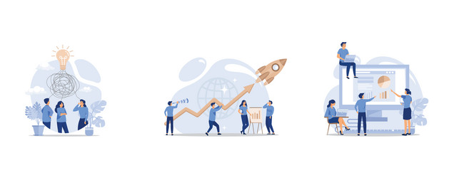 concept of solving business problems rise vector image