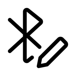 editing the name in bluetooth option vector image