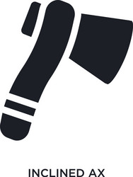 inclined ax isolated icon simple element from vector image