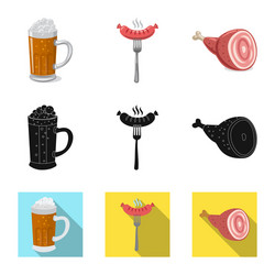 isolated object of pub and bar symbol set vector image