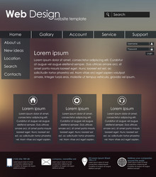 menu design for web site vector image