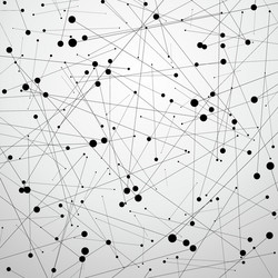 Points and Lines Abstract vector image