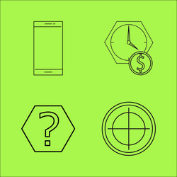 basic content simple linear outline icon set vector image
