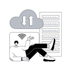 edge computing abstract concept vector image