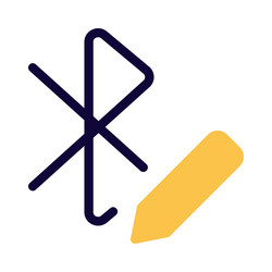 editing the name in bluetooth option vector image