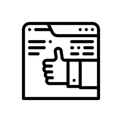 feedback icon thin linear style design isolated vector image