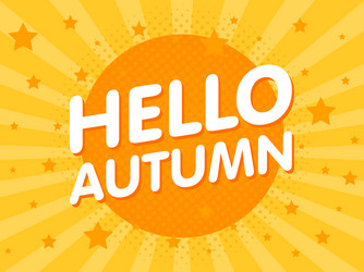 Retro Autumn Sunrays Poster Vector Image