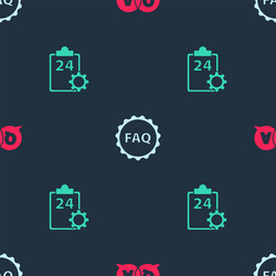 set question and answer label with text faq vector image