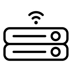 wireless server storage iot single isolated icon vector image