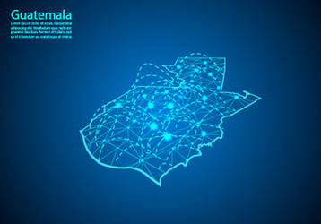 guatemala map with nodes linked by lines concept vector image