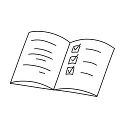 plan or to do list in notepad checklist task vector image