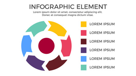Radial Data Chart Element vector image