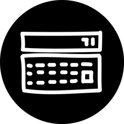 search engine optimization icon with hand drawn vector image