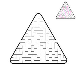 triangular labyrinth an interesting and useful vector image