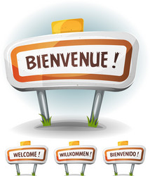 Bienvenido classic badge banner Royalty Free Vector Image