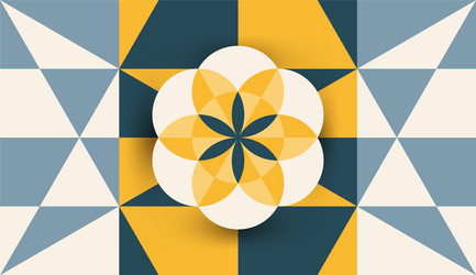 abstract geometry background harmonic rectangle vector image
