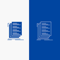 code coding compile files list line and glyph web vector image