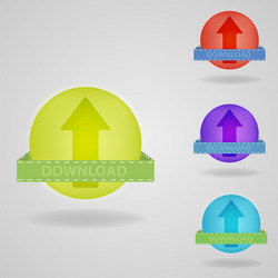 download button web design element vector image