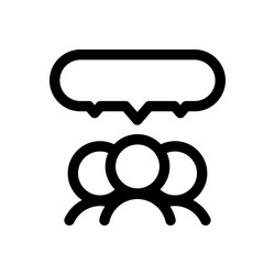 feedback icon thin linear style design isolated vector image