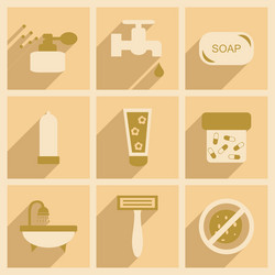 flat with shadow concept and mobile application vector image