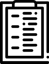 statistician report tablet icon thin line vector image