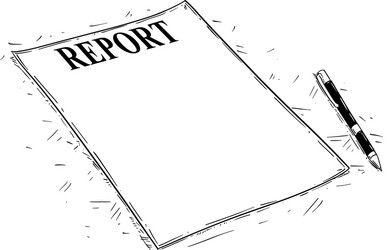 artistic drawing of empty report document vector image