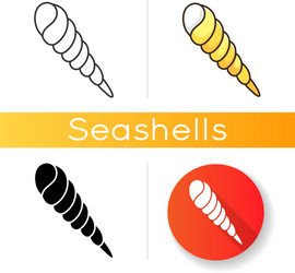 Triton trumpet shell black glyph icon Royalty Free Vector