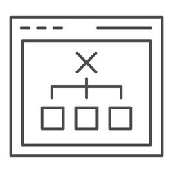 browser with choice thin line icon computer vector image