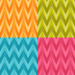 Colorful Retro Zigzag Patterns vector image