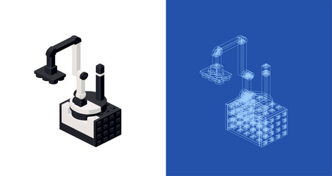 concept with industrial robot loader in isometric vector image