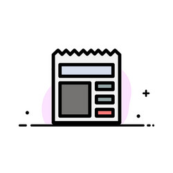 document basic ui bank business flat line filled vector image