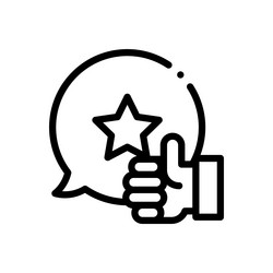 feedback icon thin linear style design isolated vector image