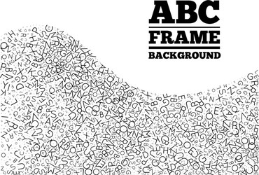 frame created from the letters of different sizes vector image