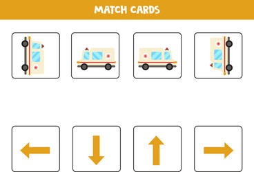 left right up or down spatial orientation vector image