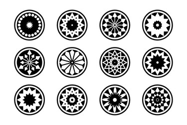 radial circle design elements abstract circular vector image
